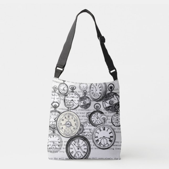 Sac Ajustable Montre de poche victorienne Alice au pays des merv (Devant)