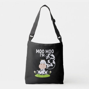 Sac Ajustable Moo Moo I'm Three 3rd Birthday Funny Cute Cow Gift