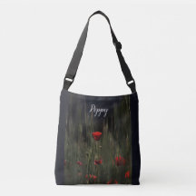 Moody Red Poppy, Fourre-tout Cross Bag