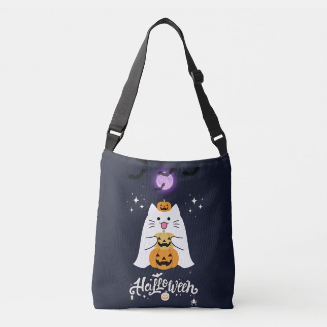 Sac Ajustable Moonlit Halloween Cat – Spooky & Sweet Night (Devant)