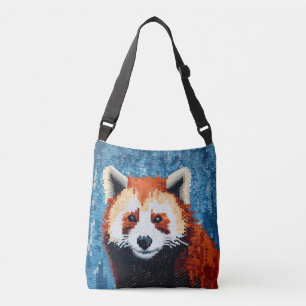 Sac Ajustable Mosaïque de peinture Art Décor Panda Rouge