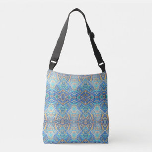 Sac Ajustable mosaïque marocaine multicolore turquoise aqua bleu