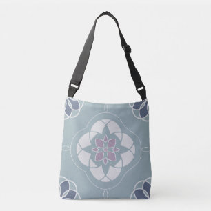 Sac Ajustable Motif à carreaux bleu rose symétrique sur la face