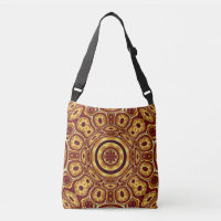 Motif Abstrait Rouge Or Bohème Marocain