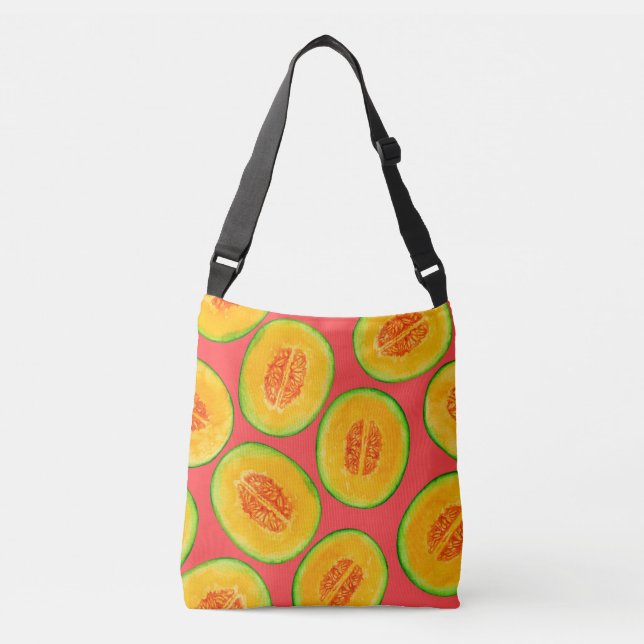 Sac Ajustable Motif d'aquarelle de tranches de melon (Devant)