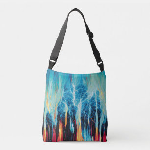 Sac Ajustable Motif d'art Abstrait Énergie électrique rouge et b