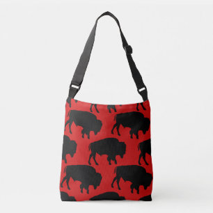 Sac Ajustable Motif de conception d'animal de bison en rouge