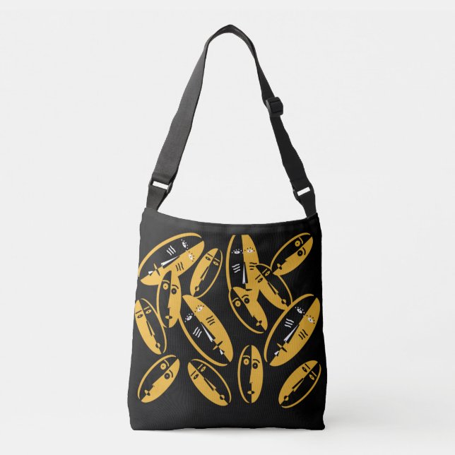 Sac Ajustable motif de masques modernes abstraits (Devant)