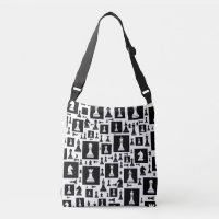 Motif de pièces d'échecs - noir et blanc