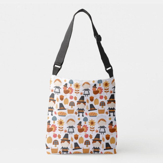 Sac Ajustable Motif de récolte de pèlerins d'action de grâce (Devant)