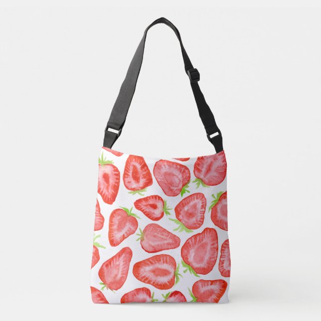 Sac Ajustable Motif de tranches de fraise d'aquarelle (Devant)