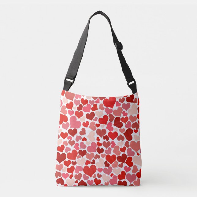 Sac Ajustable Motif Des Coeurs, Coeurs Rouges, Amour (Devant)