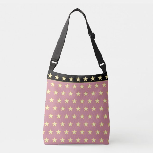 Sac Ajustable Motif d'étoile scintillante sur or rose (Devant)