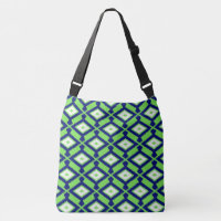 Motif d'Ikat - vert, bleu d'indigo et blanc