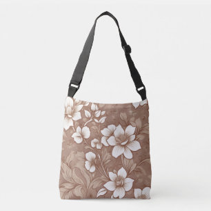 Sac Ajustable Motif floral de rose marron vintage