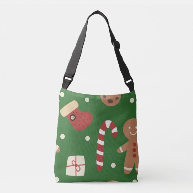 Sac Ajustable Motif homme de pain d'épices de Noël (Devant)