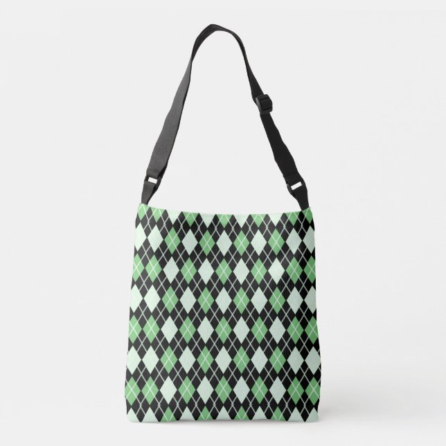 Sac Ajustable Motif Jacquard vert et noir (Dos)