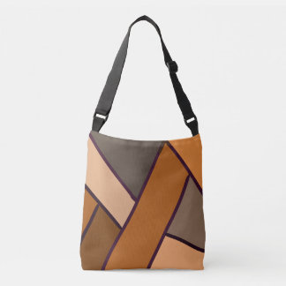 Sac Ajustable Motif marron en patchwork de cuir synthétique