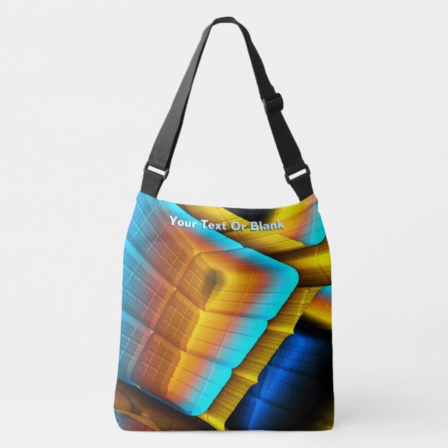 Sac Ajustable Motif métallique bleu-or 33 (Devant)