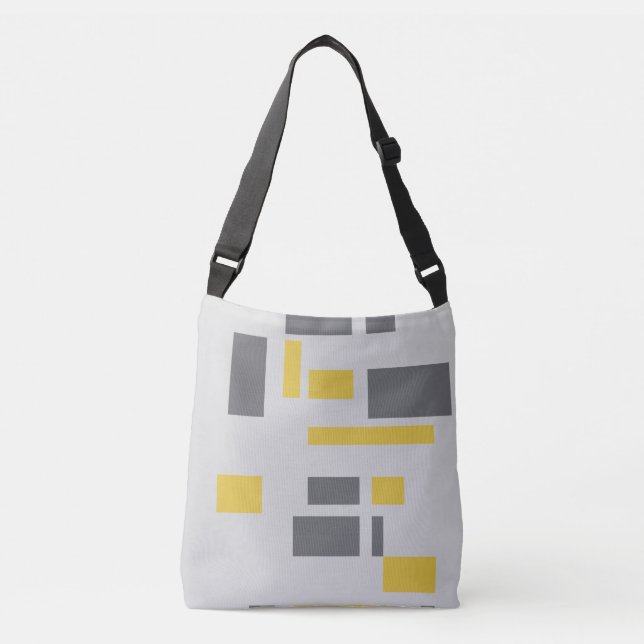 Sac Ajustable Motif moderne, simple, cool géométrique jaune gris (Devant)