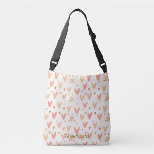 Sac Ajustable Motif sans couture de cœurs roses tendres