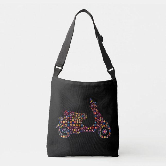 Sac Ajustable Motocyclette à moteur à fleurs (Devant)
