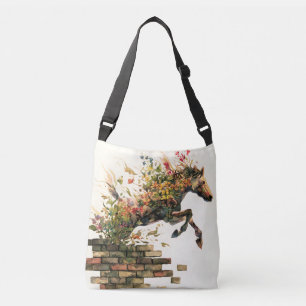Sac Ajustable Nature Botanique Cheval Floral Jumping