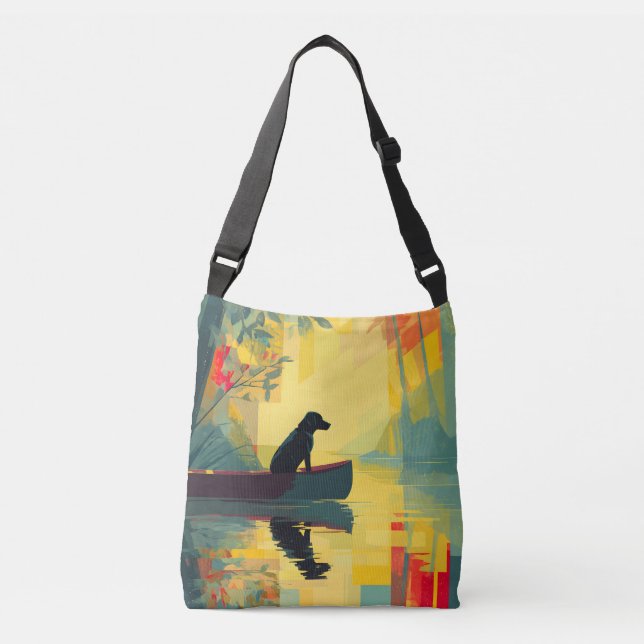 Sac Ajustable Nature Minimalist Black Labrador Canoe (Devant)