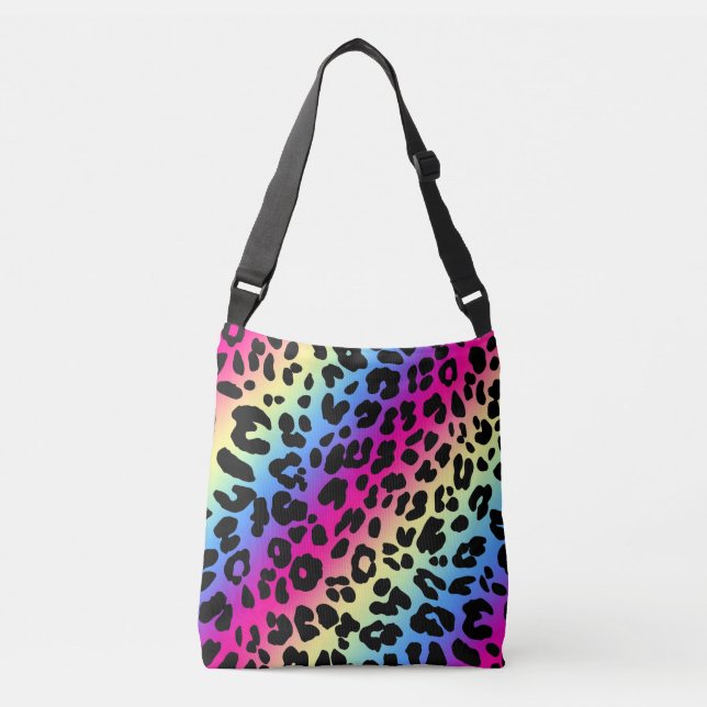 Sac Ajustable Neon Rainbow Leopard Motif Imprimer (Devant)