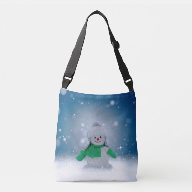 Sac Ajustable Noël bonhomme de neige SlipperyJoe foulard vert m (Devant)
