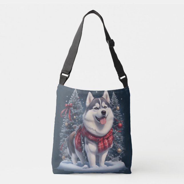 Sac Ajustable Noël Husky Chien magique Noël Noël Esprit de Noël (Devant)