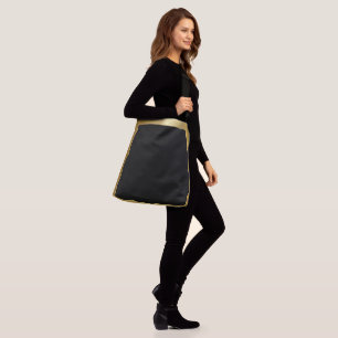 Sac Ajustable Noir avec Gold Bordure Classé Simpliste