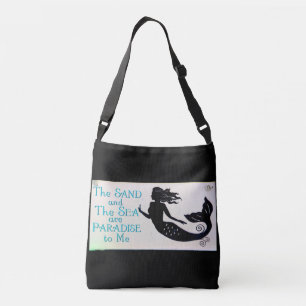 Sac Ajustable noir de sable et de mer de sirène