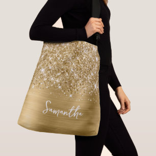 Sac Ajustable Nom du glamour doré Glittery
