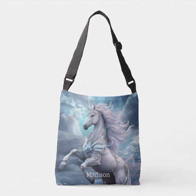 Sac Ajustable Nom personnalisé belle licorne (Devant)