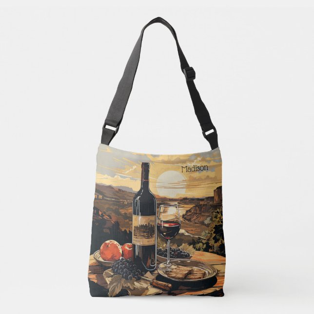 Sac Ajustable Nom personnalisé Wine Lover's (Devant)