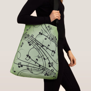 Sac Ajustable Notes de fantaisie Design de musique verte