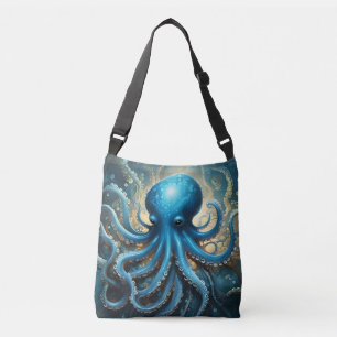 Sac Ajustable Ondes Célestes : L'Art Fractal de la Pieuvre Bleue