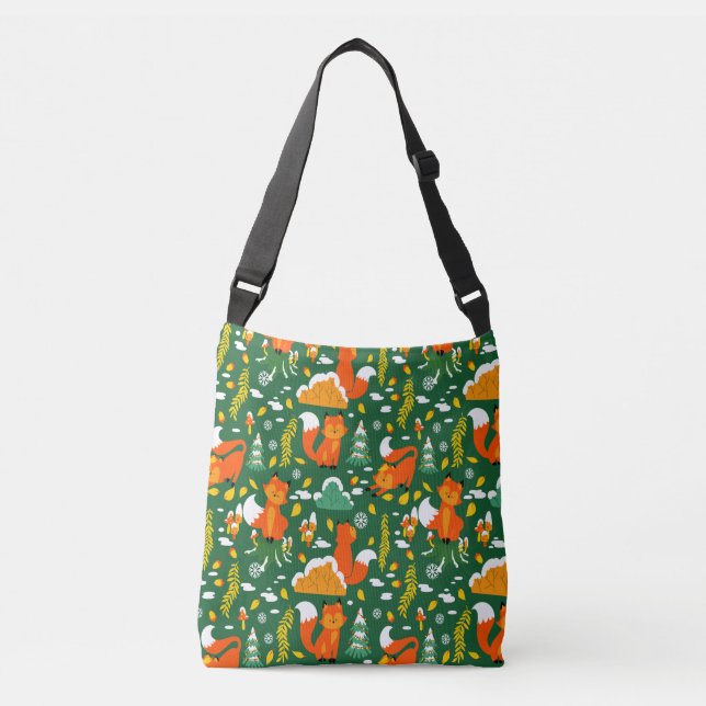 Sac Ajustable Orange Wild automne Forêt d'hiver Fox (Devant)