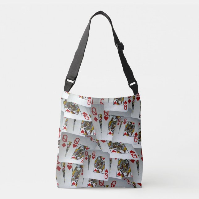 Sac Ajustable Page Pleine De Reines Jouant Des Cartes, (Devant)