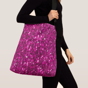 Sac Ajustable Pailletés rose chaud faux brillant