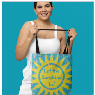Sac Ajustable Palmiers solaires turquoise personnalisés