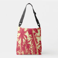 Palmiers tropicaux Design en rouge et jaune