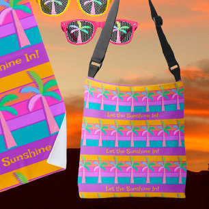 Sac Ajustable Palmiers tropicaux Retro Personnalisés Coucher de