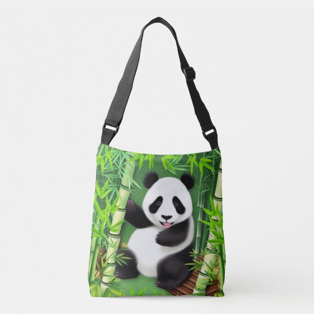 Sac Ajustable Panda Cute Dans La Forêt De Bambou (Devant)