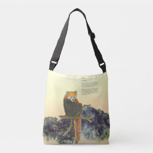 Sac Ajustable Panda Rouge Peint À La Main