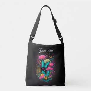 Sac Ajustable papillon rose et jaune des fleurs rose et jaune