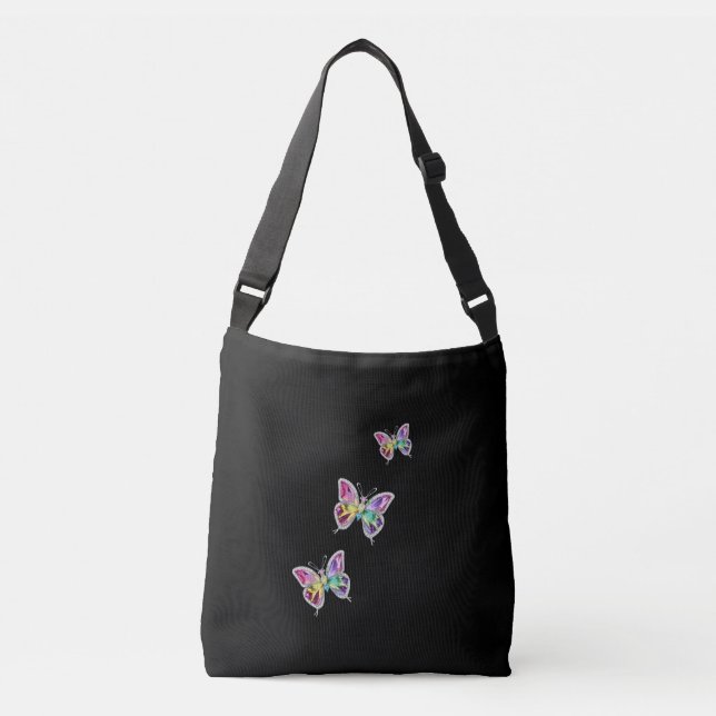Sac Ajustable Papillons en cristal arc-en-ciel (Devant)