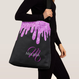 Sac Ajustable Parties scintillant étincelante rose noir Monogram