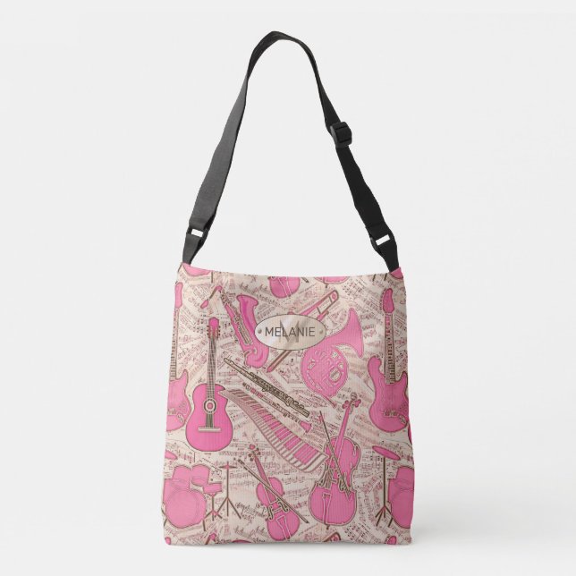 Sac Ajustable Partition et instruments de musique rose/ivoire ID (Dos)